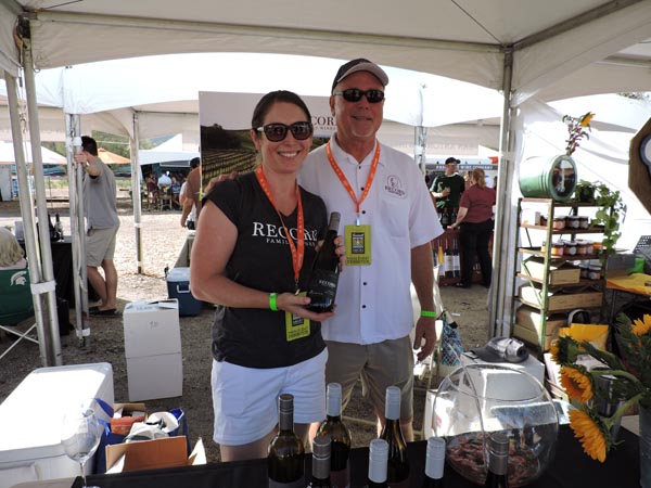 Tricia Swartz and Randy Record of Record Family Wines, which debuted their new vintages at the event. 