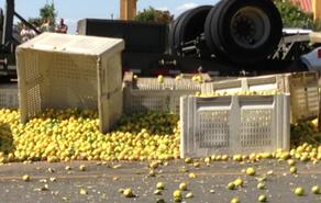KSBY reported the accident with this photo of lemons on the 46