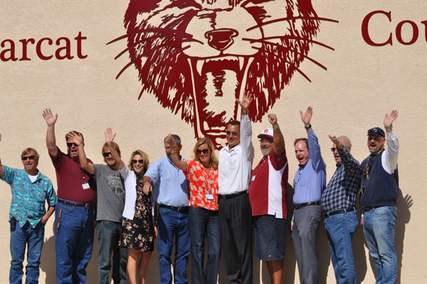The Bearcat Spirit Wall was unveiled at Paso Robles High School on Tuesday afternoon. Photo sby Meagan Friberg