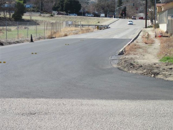 Road work completed a t 4th and Pine Streets.
