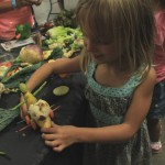 Albertsons hosted cupcake decorating and vegetable – and fruit – art at the fair. Photo by Heather Young