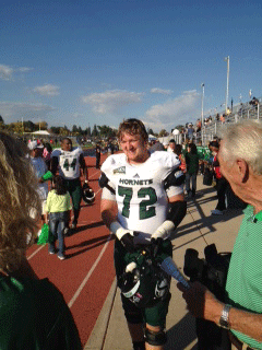 Casey Dakin after a Big Sky Conference win in Northern Colorado in 2014. Photo courtesy of Pete Dakin