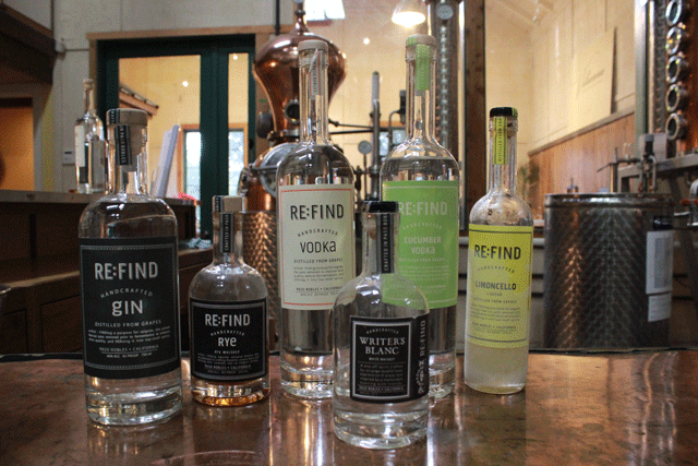 These are some of the spirits produced at RE:FIND Distillery in Paso Robles. Photo by Heather Young