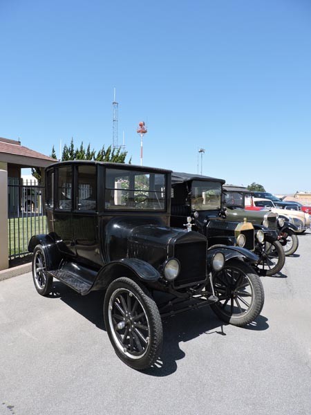 The local Ford dealership brought out vintage Ford cars from the same era. Photo by Skye Ravy.