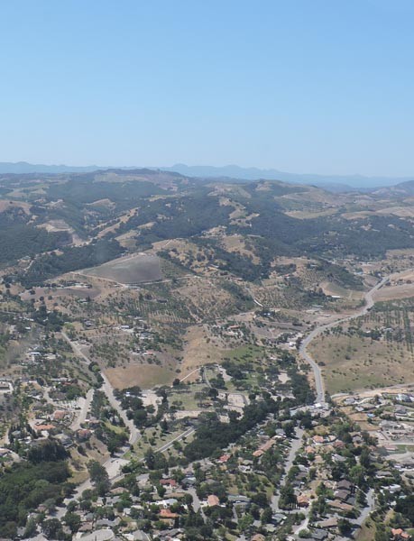 A view of Paso Robles from the sky. Photo by Skye Ravy.