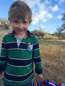 This photo of 3-year-old Raef Hoetker was taken a couple of weeks ago when the family visited the wildflowers. Photo courtesy of the Hoetker family