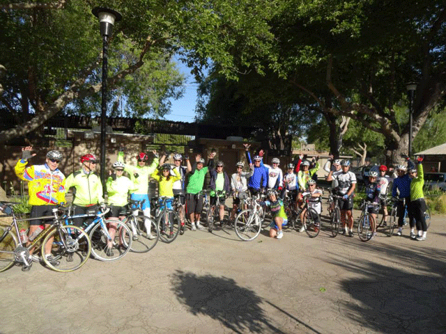 Great Western Bicycle Rally participants get read to embark on a ride from Paso Robles Event Center.