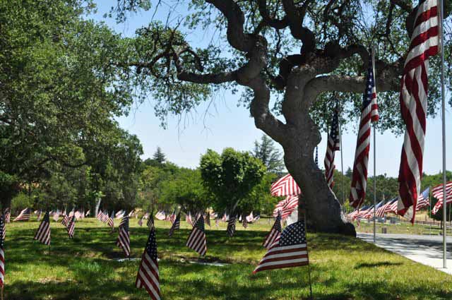 Approximately 1,000 flags were placed at all identified veterans' graves by members of the American Legion Post 50 and VFW Post 10965.