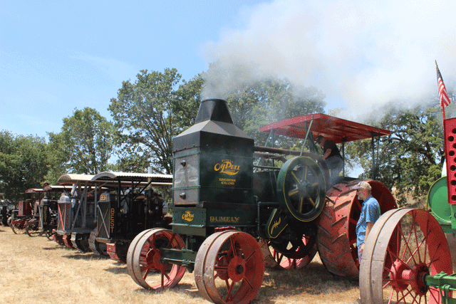 Antique equipment began arriving to Santa Margarita Ranch last week for the annual show that begins Friday. Photo by Heather Young
