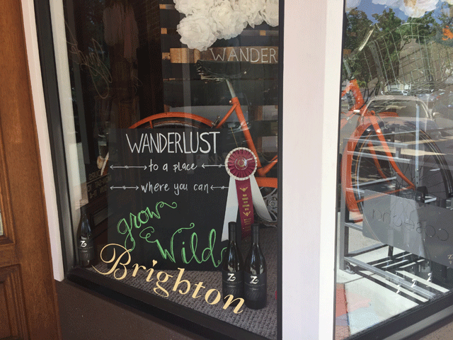 The window display at Jayde on 13th Street with Zenaida Winery won third place from Paso Robles Downtown Main Street Association and Paso Robles Wine Country Alliance on Monday. Photo by Heather Young