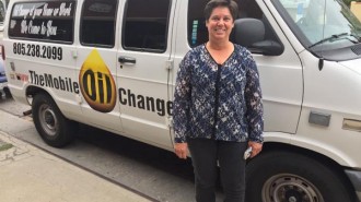 Lisa Marrone, owner of The Mobile Oil Changers, is building the Foundation for Natural Disaster Relief, based in Paso Robles. Photo by Paula McCambridge.