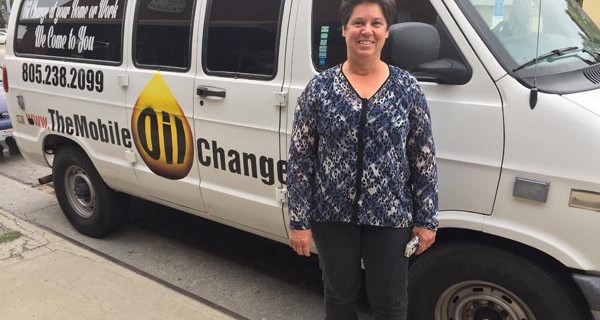 Lisa Marrone, owner of The Mobile Oil Changers, is building the Foundation for Natural Disaster Relief, based in Paso Robles. Photo by Paula McCambridge.
