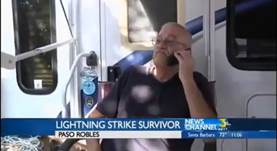 Paso Robles man struck by lightning