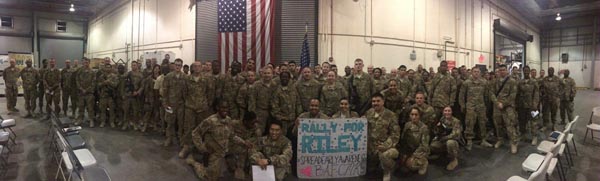 Troops rally for riley