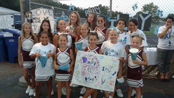 cheer squad rally for riley