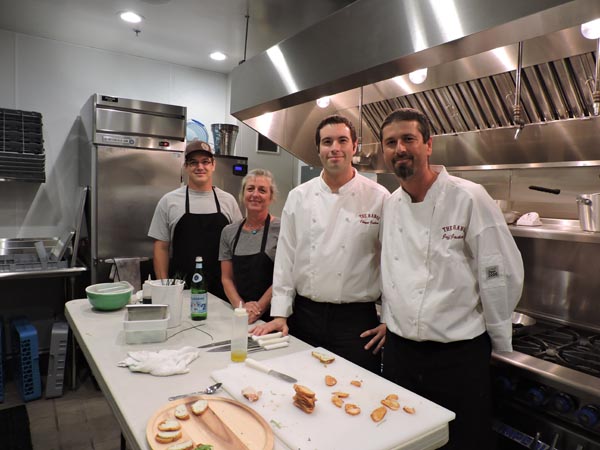 AJ Teunissen, Shelly Miguel, Cheyne Jackson and Jeff Jackson of The Range Restruatunt, pictured here in the new on-site kitchen at Ancient Peaks. 