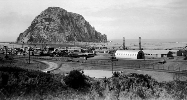 The U.S. Naval Amphibious Training Base dominated Morro Bay’s waterfront during the 1940s. It was headquartered where the power plant stands today. Photo by Neil Kline photo.