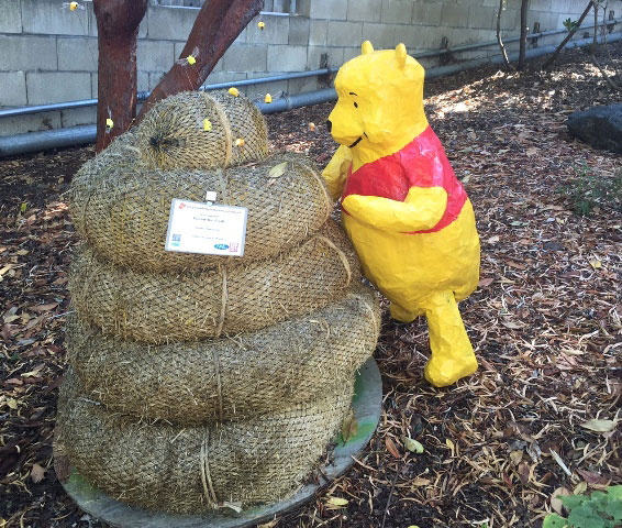 Winnie the Pooh, created by Weston Armstrong, sponsored by Cambria Nursery and Florist. Photo by Meagan Friberg
