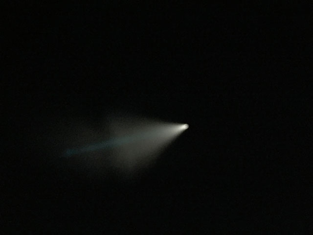 missile test seen in the sky