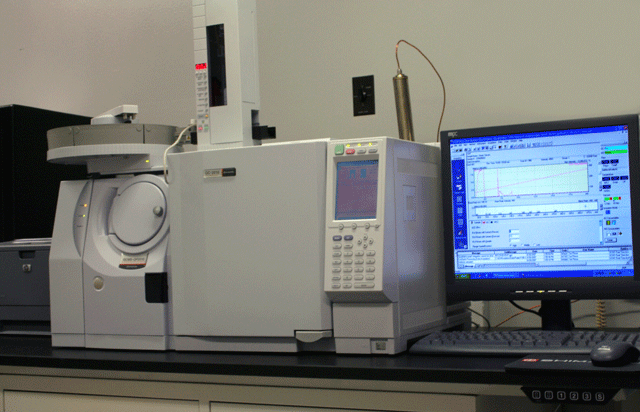 This photo shows two analytical components of the Gas Chromatographer Mass Spectrometer. The Gas Chromatographer separates chemicals based on factors such as boiling points and polarity. The separated substances then flow into the Mass Spectrometer component and a chemical mass is registered combining the two technologies together has become the "Gold Standard" for Forensic Analytical Analysis of drugs, San Luis Obispo County Public Information Officer Tony Cipolla said.