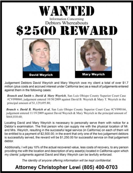 David and Mary Weyrich wanted
