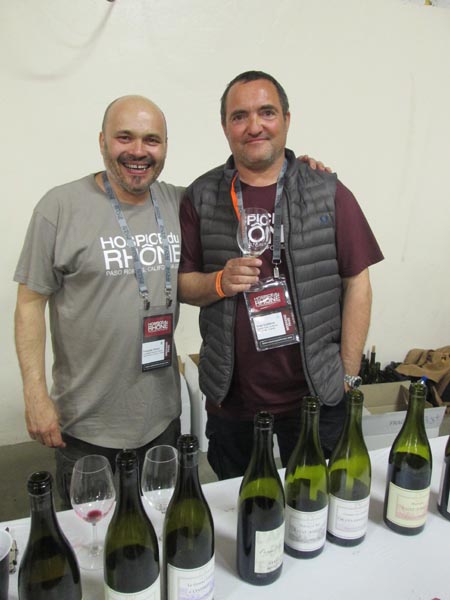 Longtime supporters of HdR -François Villard and Yves Cuilleron at the Grand Tasting.