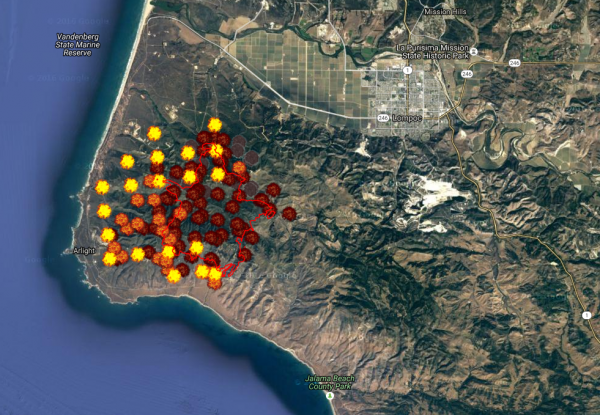 The Canyon Fire at Vandenberg Air Force Base has grown to 6,000 acres as of Monday night. Containment is at 6-percent.