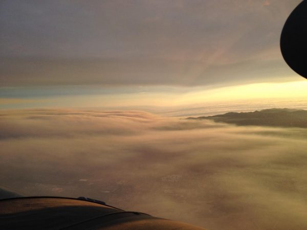 Picture taken Tuesday morning of North County from California Highway Patrol plane. 