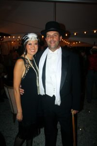 Jenny and Joe Barton of Grey Wolf & Barton Family Wines pose in their Roaring 20s costumes