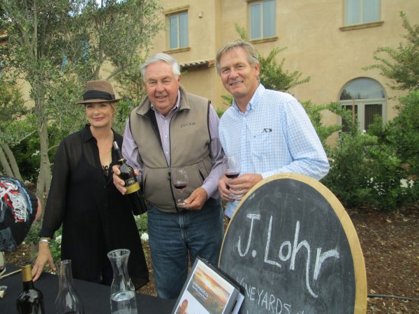 Paso Robles pioneer Jerry Lohr stopped by at the J. Lohr tasting table and was joined by his daughter Cynthia Lohr and winemaker Steve Peck