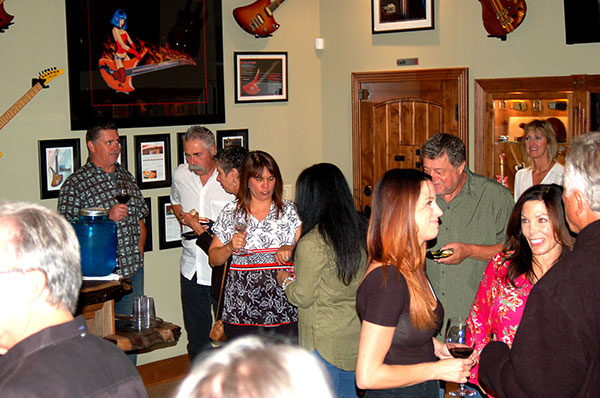 Guests at the Grand Opening of the Gary Kramer Guitar Cellars.