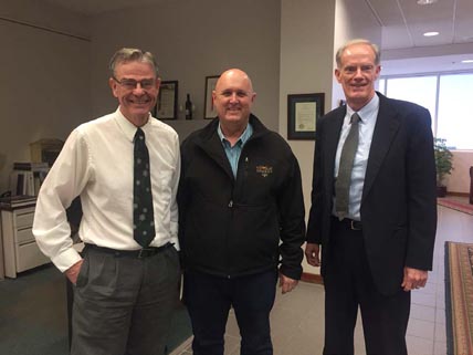 Paso Robles Mayor Steven W. Martin, First District Supervisor-Elect John Peschong, Paso Robles City Manager Tom Frutchey.