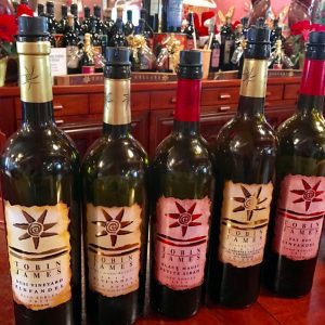 Line-up of Tobin James Cellars reserve wines