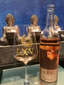 LXV's sensual Heart Note rosé is served with aphrodisiac tidbits.