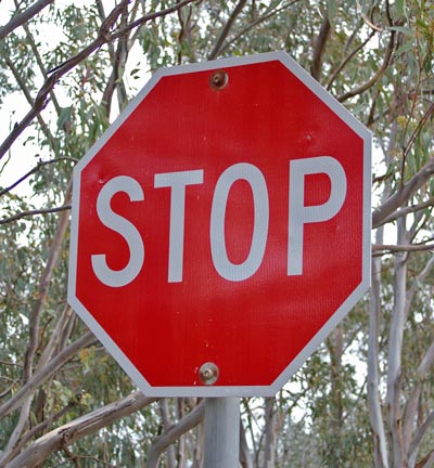 new stop sign