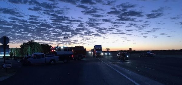 Early morning accident blocks traffic on 46 East yesterday