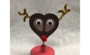 Make a reindeer photo holder at the library