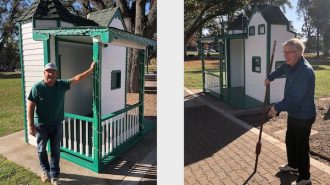 New Santa's house installed in downtown park