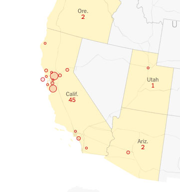 california coronavirus map