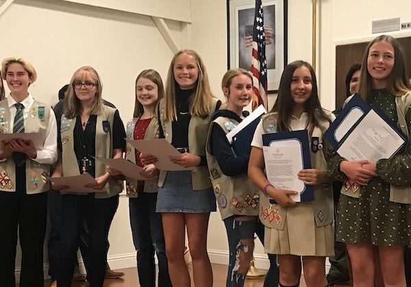 girl scouts honored