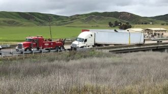 Driver collides with semi-truck on Highway 46