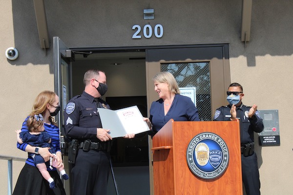 South County police officer injured in Paso Robles shooting honored in ceremony