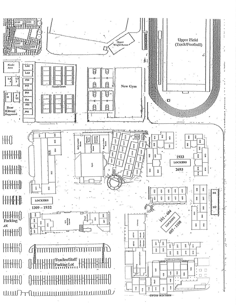 Paso Robles High School map of campus