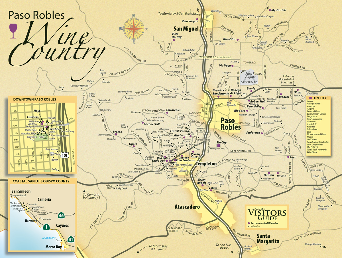 Paso Robles Wine Tasting Map Paso Robles Daily News
