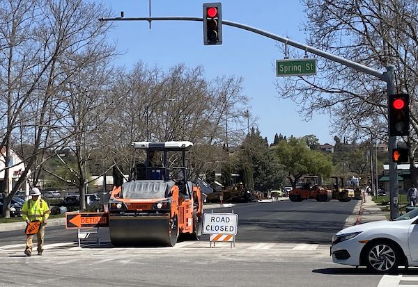 Roadwork continues in south end of Downtown Paso Robles