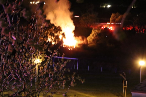Fire near larry moore park