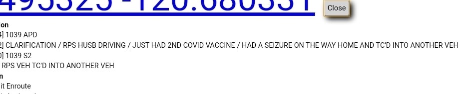 covid vaccine causes seizure and car accident?