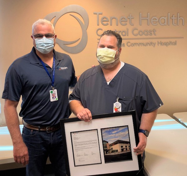 Tenet Heroes Honoree CNO Robert Cook with CEO Mark Lisa