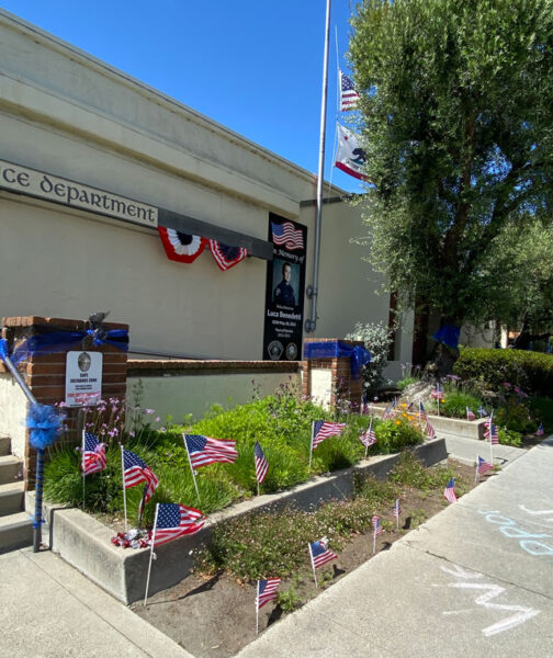 Flags and ribbons supporting police removed from Atascadero Police Department