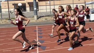 Start of girls 800 track meet paso robles